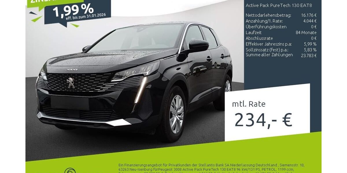 Peugeot 3008 17.252 km 19.870 &euro; Borken 46325
