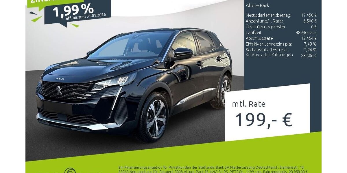 Peugeot 3008 19.518 km 23.979 &euro; Bocholt 46395