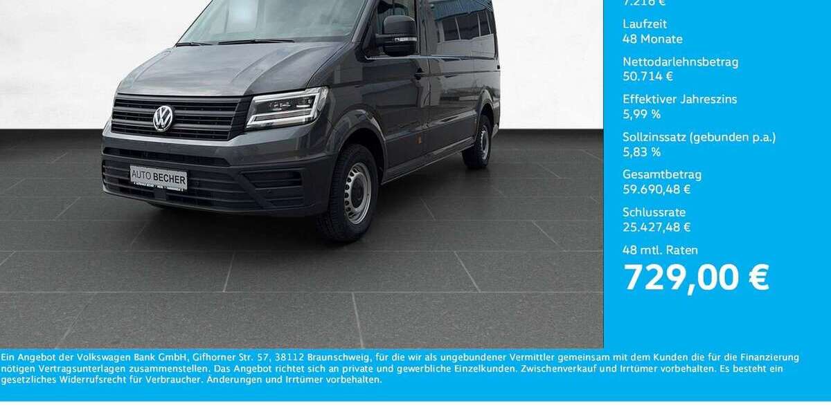 VW Crafter 6.000 km 57.930 &euro; Wesel 46485