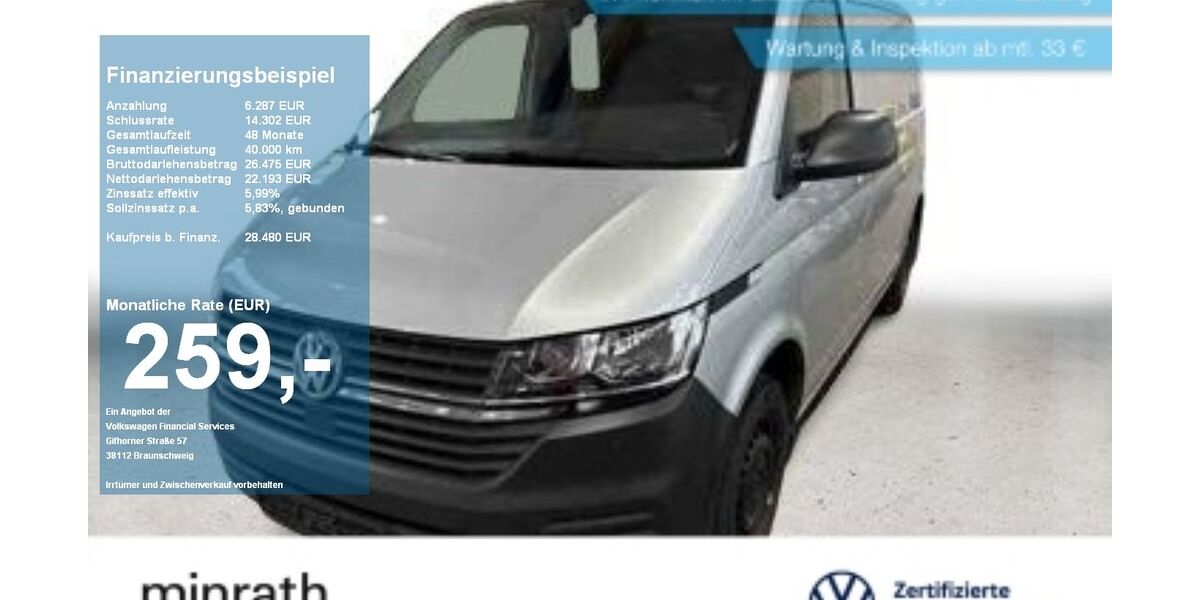 VW T6 Transporter 100.321 km 25.980 &euro; Duisburg-Rheinhausen 47226
