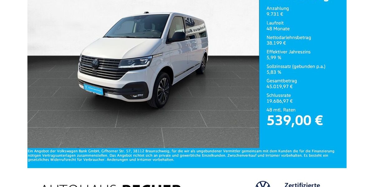 VW T6 Multivan 54.093 km 47.930 &euro; Wesel 46485