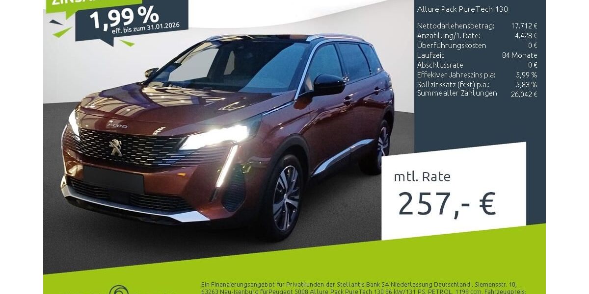 Peugeot 5008 29.878 km 22.140 &euro; Borken 46325