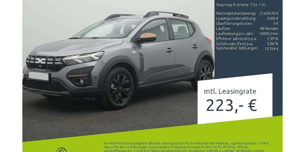 Dacia Sandero 1.500 km 19.190 &euro; Borken 46325