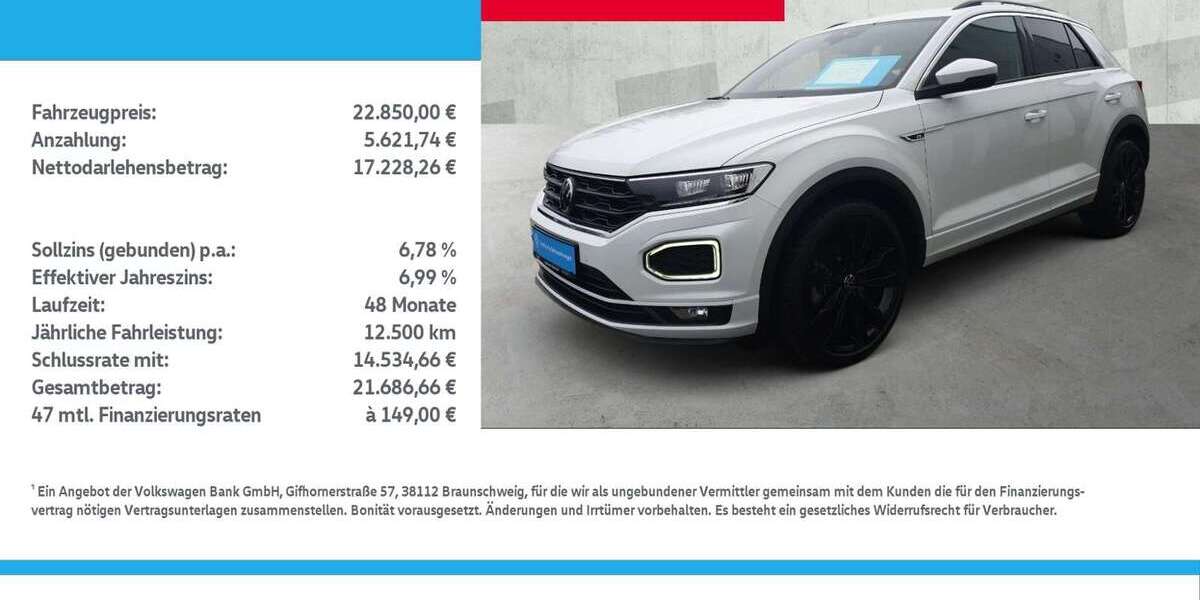 VW T-Roc 45.356 km 22.850 &euro; Borken 46325