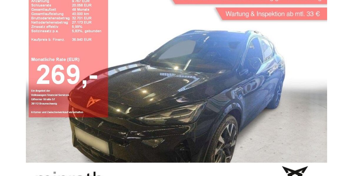 Cupra Formentor 9.447 km 36.680 &euro; Moers-Hülsdonk 47441