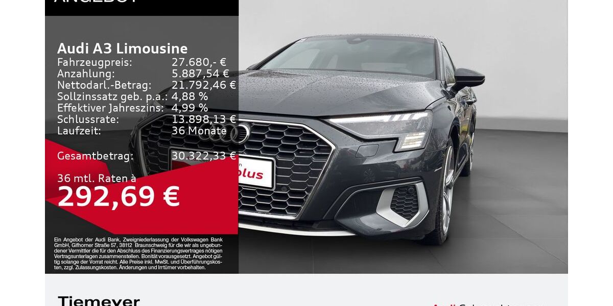 Audi A3 34.279 km 27.680 &euro; Dorsten 46284