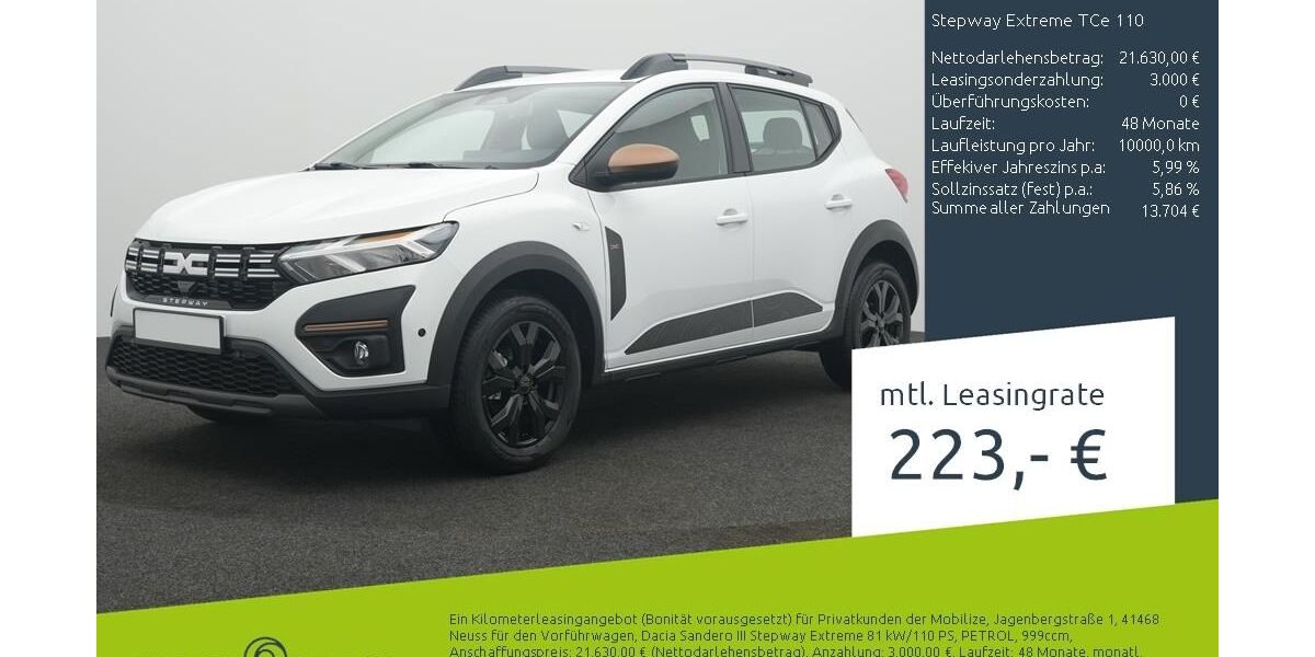 Dacia Sandero 1.500 km 18.890 &euro; Borken 46325